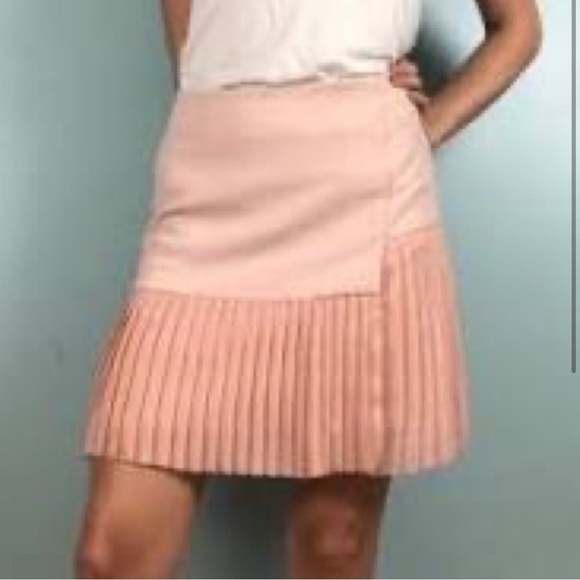 Dalia Blush Pink High Waisted Pleated Skirt S2. - Picture 5 of 11